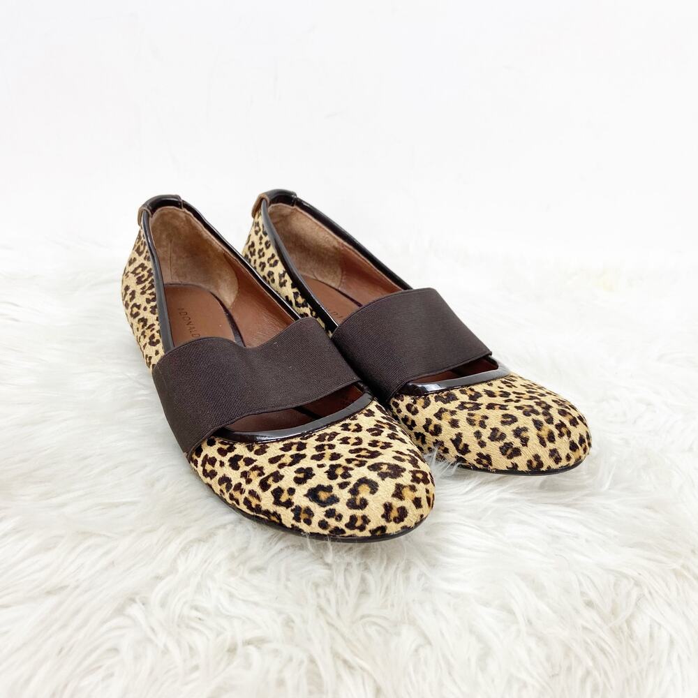 Donald J Pliner 6 M Womens Cheetah Print Calf Hair Mary Jane Flats